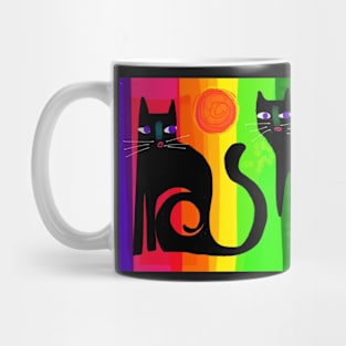 Colourful cats made with paper 53 Mug